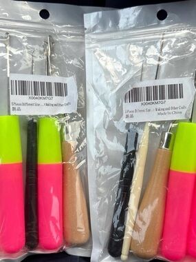 Neon Pink & Lime Crochet Hook Set Lot of 2